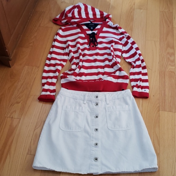 Rag & Bone white front button denim mini size 28 - Picture 2 of 8